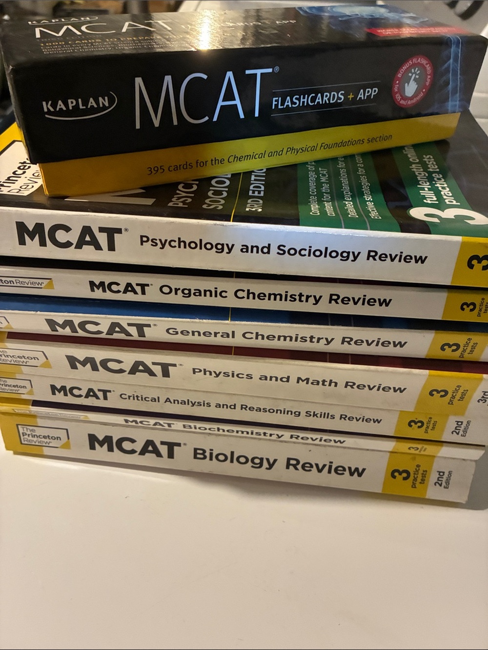 MCAT KAPLAN STUDY BOOKS AND FLASHCARDS 2/3 edition